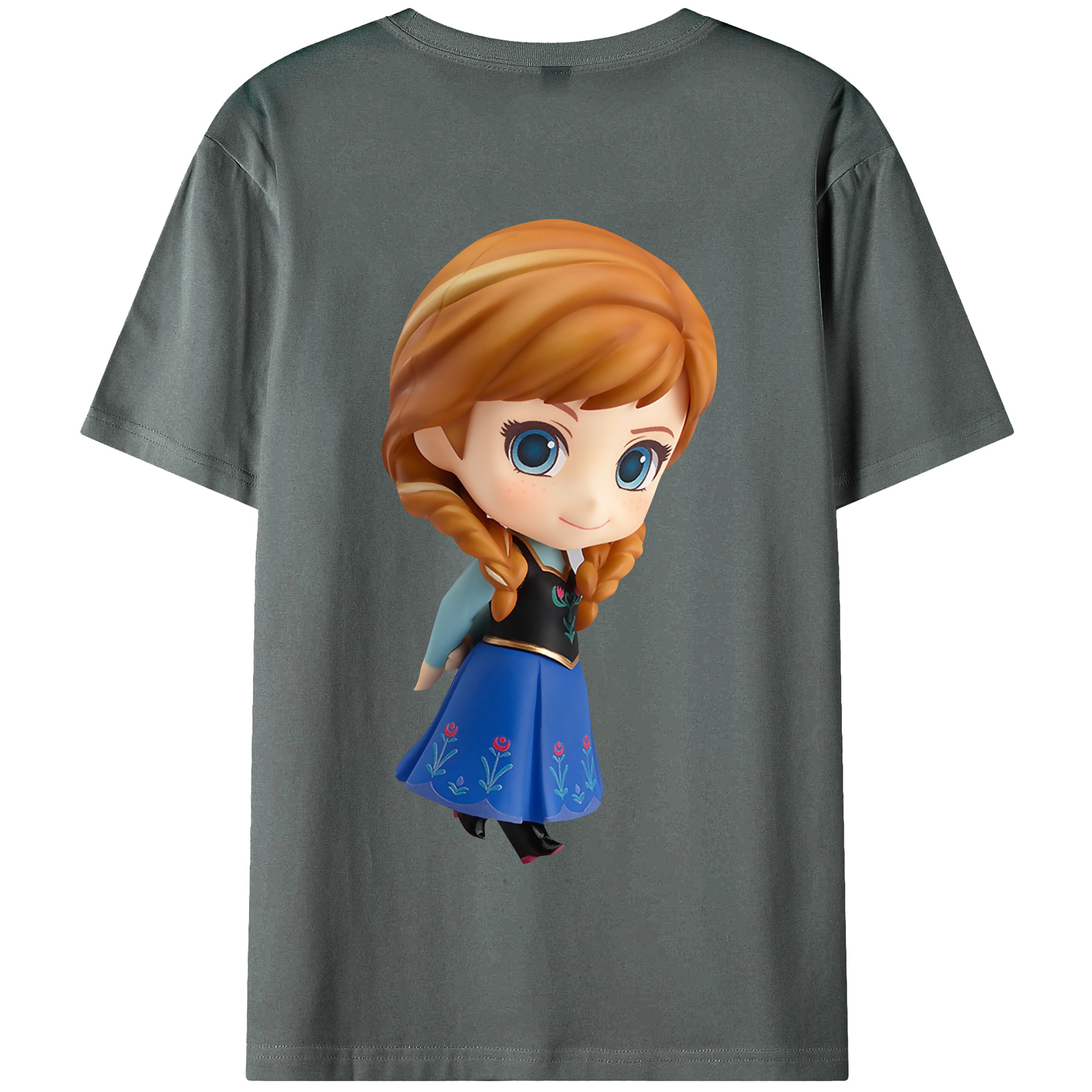 （画像用） アナと雪の女王 アンナ エルサ Frozen Anna Elsa 綿100％半袖Tシャツ（背面プリント）